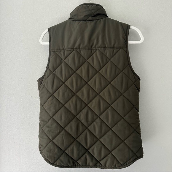 Thread & Supply (Small) Olive Green Quilted Puffer Vest - Picture 5 of 9